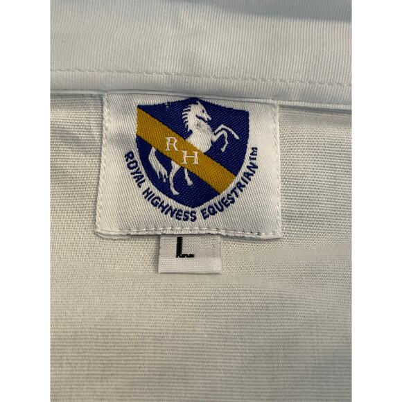 NWT Schneiders Cowgirl Royalty zip front long sleeve white show shirt L - Picture 2 of 10